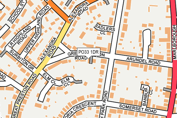 PO33 1DR map - OS OpenMap – Local (Ordnance Survey)