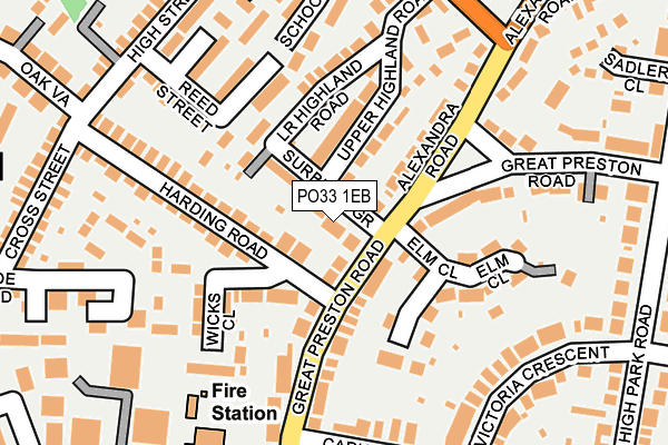 PO33 1EB map - OS OpenMap – Local (Ordnance Survey)