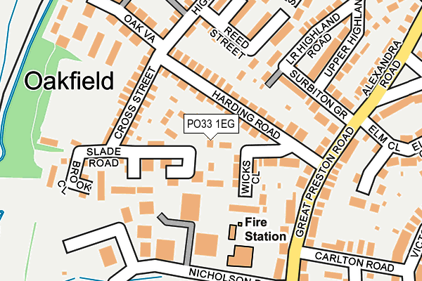 PO33 1EG map - OS OpenMap – Local (Ordnance Survey)