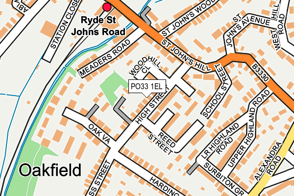 PO33 1EL map - OS OpenMap – Local (Ordnance Survey)