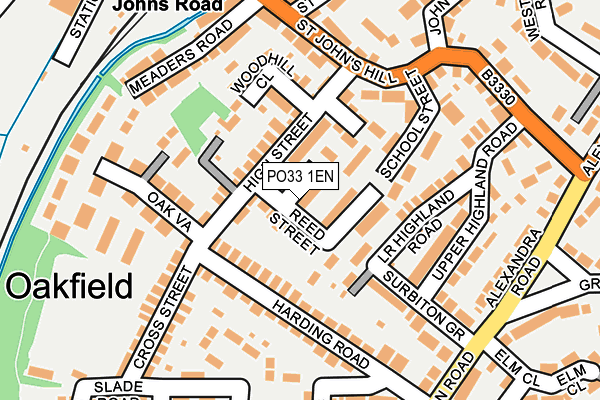 PO33 1EN map - OS OpenMap – Local (Ordnance Survey)