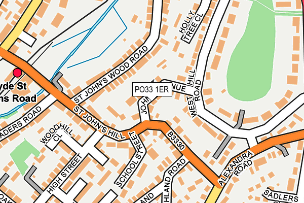 PO33 1ER map - OS OpenMap – Local (Ordnance Survey)