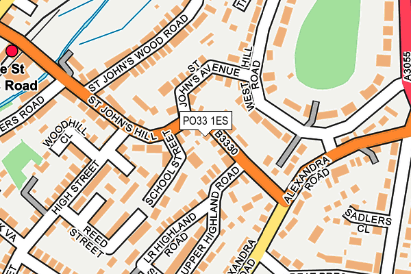 PO33 1ES map - OS OpenMap – Local (Ordnance Survey)