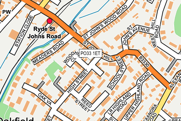 PO33 1ET map - OS OpenMap – Local (Ordnance Survey)