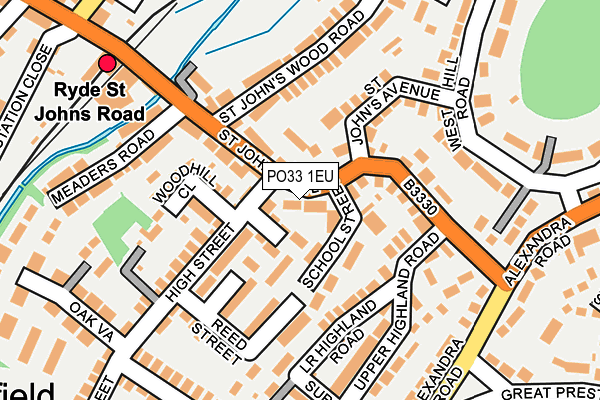 PO33 1EU map - OS OpenMap – Local (Ordnance Survey)