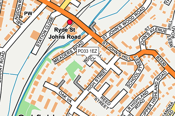 PO33 1EZ map - OS OpenMap – Local (Ordnance Survey)