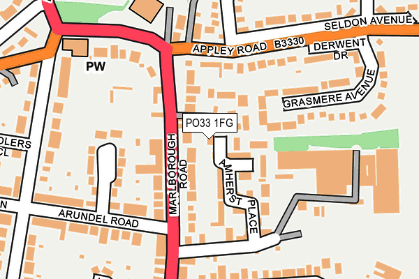 PO33 1FG map - OS OpenMap – Local (Ordnance Survey)