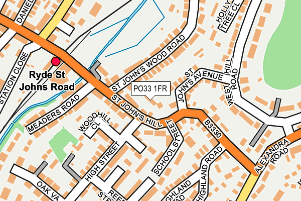PO33 1FR map - OS OpenMap – Local (Ordnance Survey)