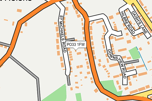 PO33 1FW map - OS OpenMap – Local (Ordnance Survey)