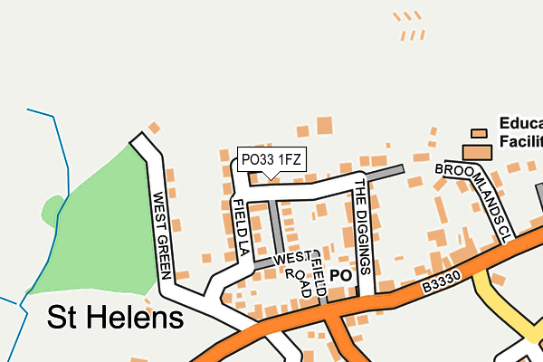 PO33 1FZ map - OS OpenMap – Local (Ordnance Survey)