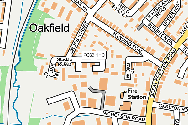 PO33 1HD map - OS OpenMap – Local (Ordnance Survey)