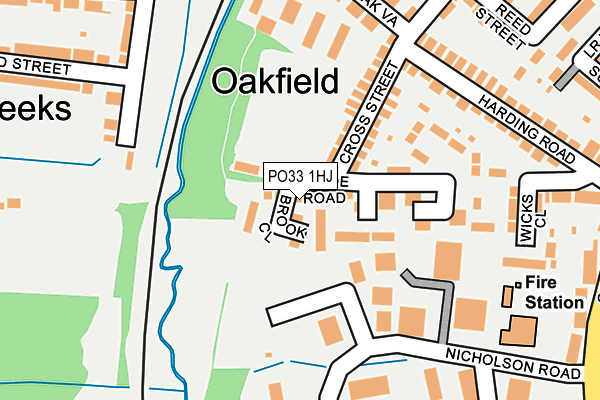 PO33 1HJ map - OS OpenMap – Local (Ordnance Survey)