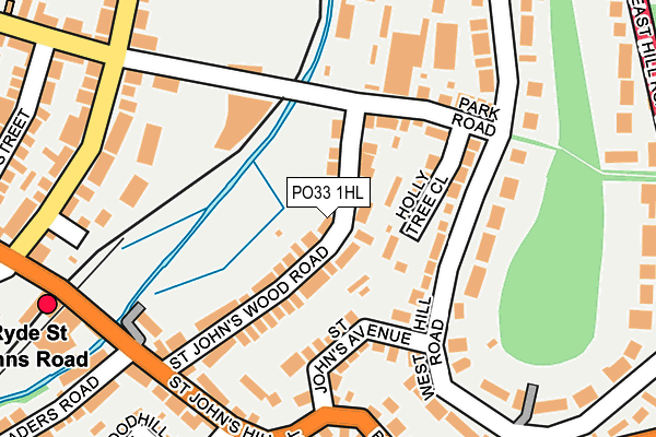 PO33 1HL map - OS OpenMap – Local (Ordnance Survey)