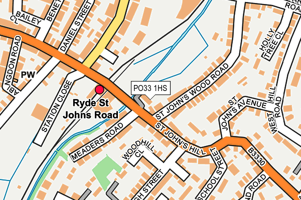 PO33 1HS map - OS OpenMap – Local (Ordnance Survey)