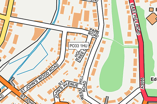 PO33 1HU map - OS OpenMap – Local (Ordnance Survey)