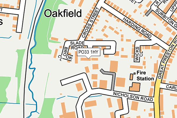 PO33 1HY map - OS OpenMap – Local (Ordnance Survey)