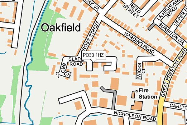 PO33 1HZ map - OS OpenMap – Local (Ordnance Survey)