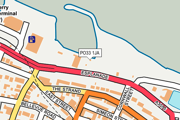PO33 1JA map - OS OpenMap – Local (Ordnance Survey)