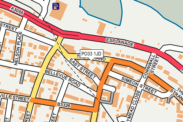 PO33 1JD map - OS OpenMap – Local (Ordnance Survey)