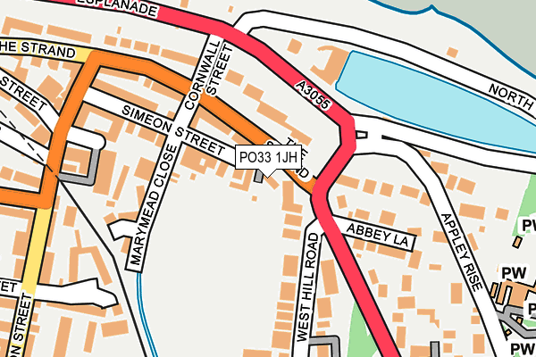 PO33 1JH map - OS OpenMap – Local (Ordnance Survey)