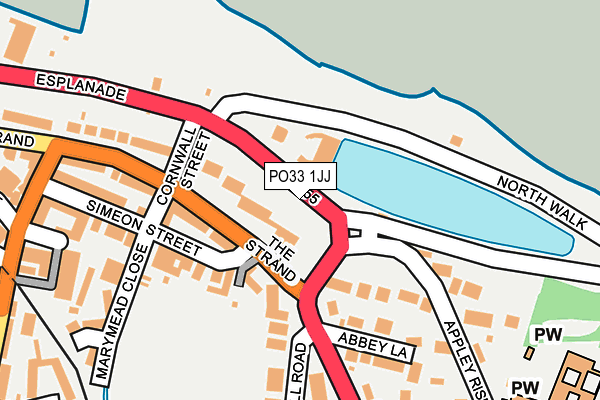 PO33 1JJ map - OS OpenMap – Local (Ordnance Survey)