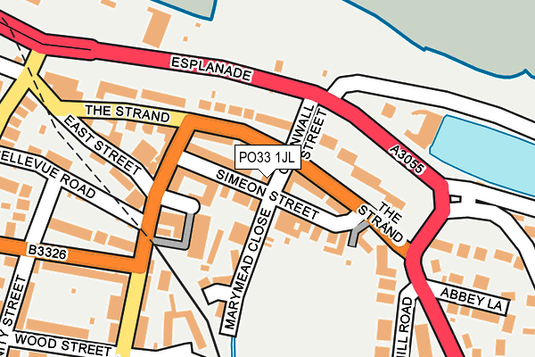 PO33 1JL map - OS OpenMap – Local (Ordnance Survey)