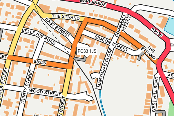 PO33 1JS map - OS OpenMap – Local (Ordnance Survey)