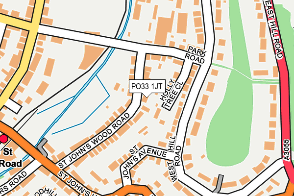 PO33 1JT map - OS OpenMap – Local (Ordnance Survey)