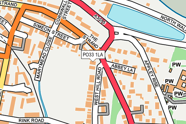 PO33 1LA map - OS OpenMap – Local (Ordnance Survey)