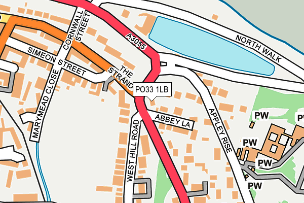 PO33 1LB map - OS OpenMap – Local (Ordnance Survey)