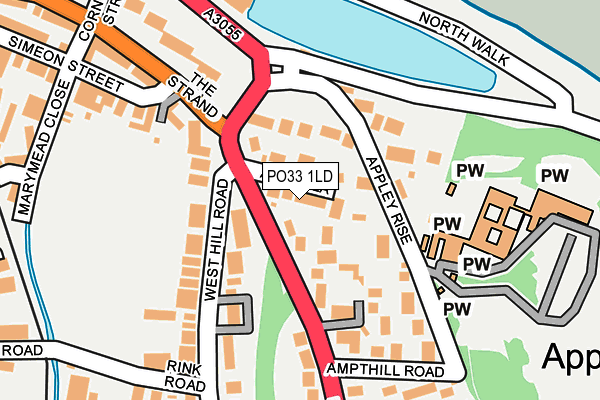 PO33 1LD map - OS OpenMap – Local (Ordnance Survey)