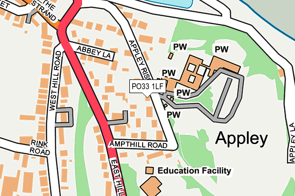 PO33 1LF map - OS OpenMap – Local (Ordnance Survey)