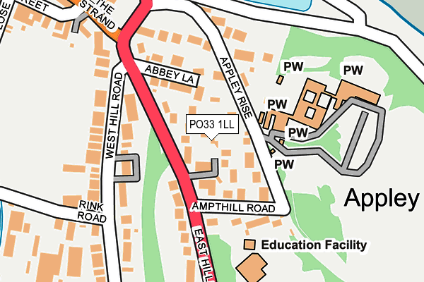 PO33 1LL map - OS OpenMap – Local (Ordnance Survey)