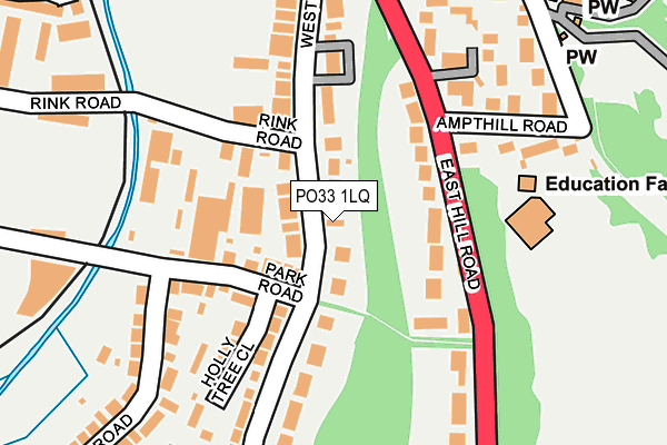 PO33 1LQ map - OS OpenMap – Local (Ordnance Survey)