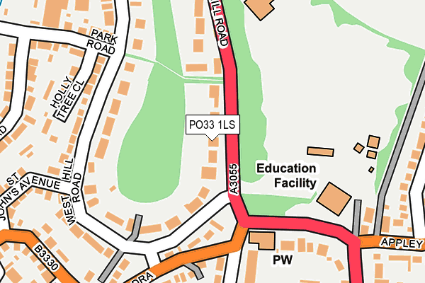 PO33 1LS map - OS OpenMap – Local (Ordnance Survey)