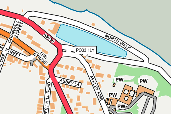 PO33 1LY map - OS OpenMap – Local (Ordnance Survey)