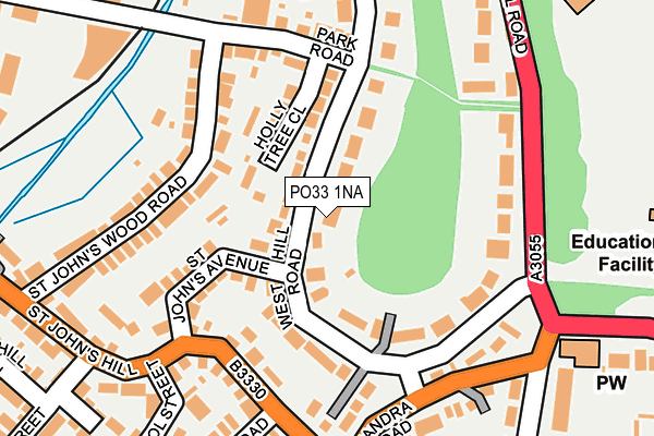 PO33 1NA map - OS OpenMap – Local (Ordnance Survey)