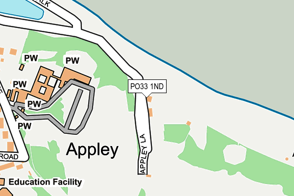 PO33 1ND map - OS OpenMap – Local (Ordnance Survey)