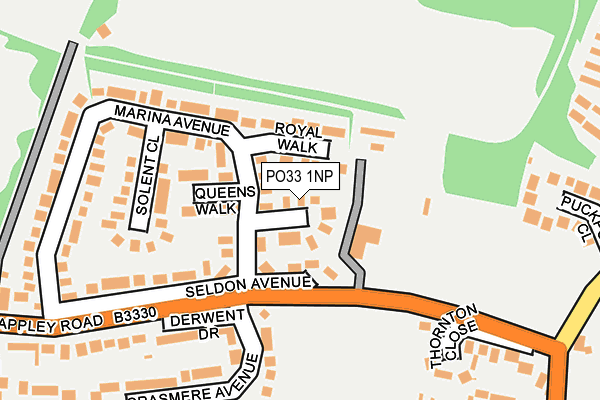 PO33 1NP map - OS OpenMap – Local (Ordnance Survey)