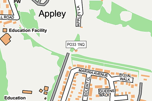 PO33 1NQ map - OS OpenMap – Local (Ordnance Survey)