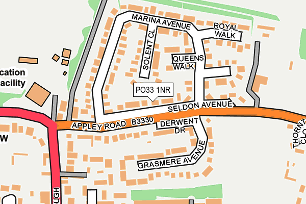 PO33 1NR map - OS OpenMap – Local (Ordnance Survey)