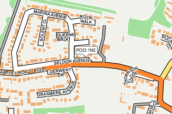 PO33 1NS map - OS OpenMap – Local (Ordnance Survey)