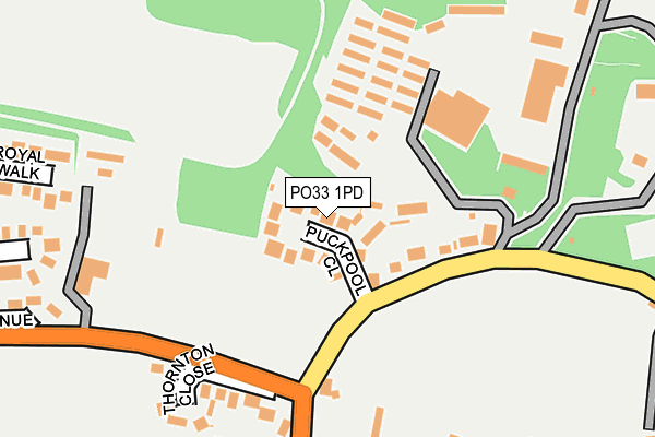 PO33 1PD map - OS OpenMap – Local (Ordnance Survey)