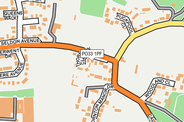 PO33 1PF map - OS OpenMap – Local (Ordnance Survey)