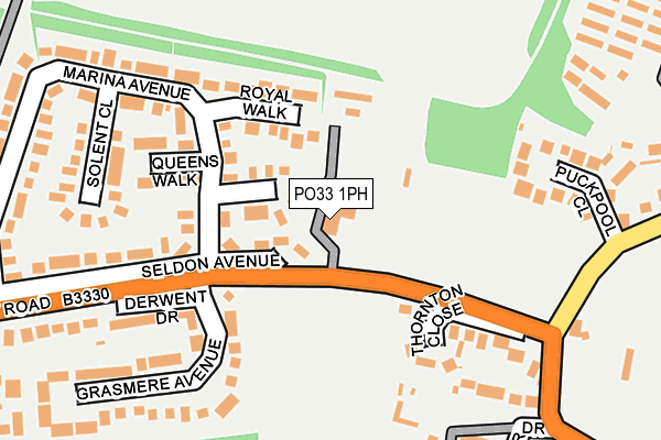 PO33 1PH map - OS OpenMap – Local (Ordnance Survey)