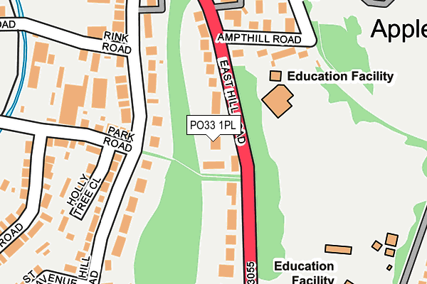 PO33 1PL map - OS OpenMap – Local (Ordnance Survey)