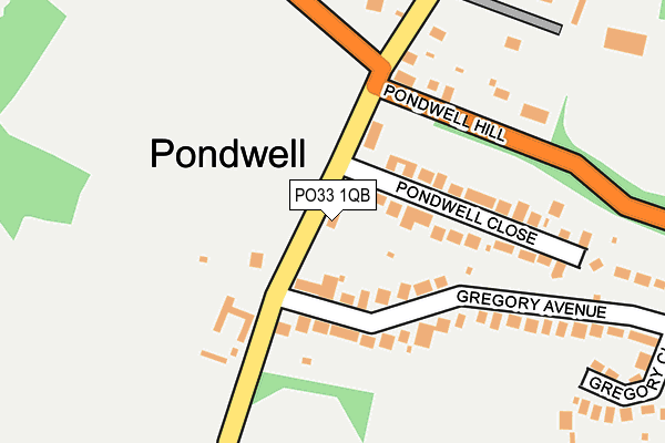 PO33 1QB map - OS OpenMap – Local (Ordnance Survey)