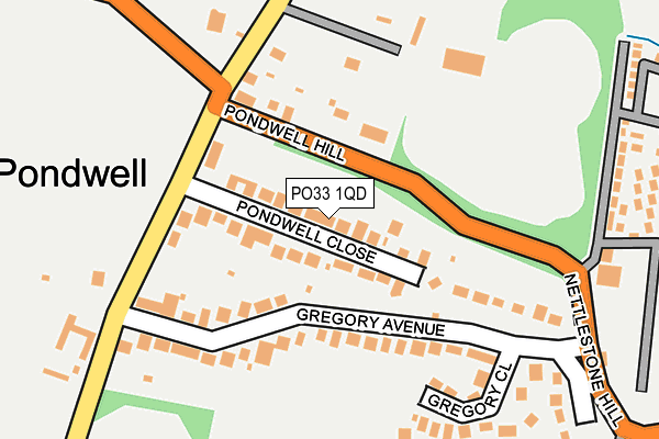 PO33 1QD map - OS OpenMap – Local (Ordnance Survey)