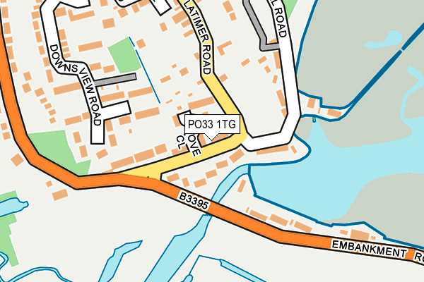 PO33 1TG map - OS OpenMap – Local (Ordnance Survey)