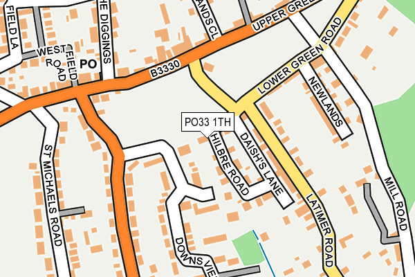 PO33 1TH map - OS OpenMap – Local (Ordnance Survey)